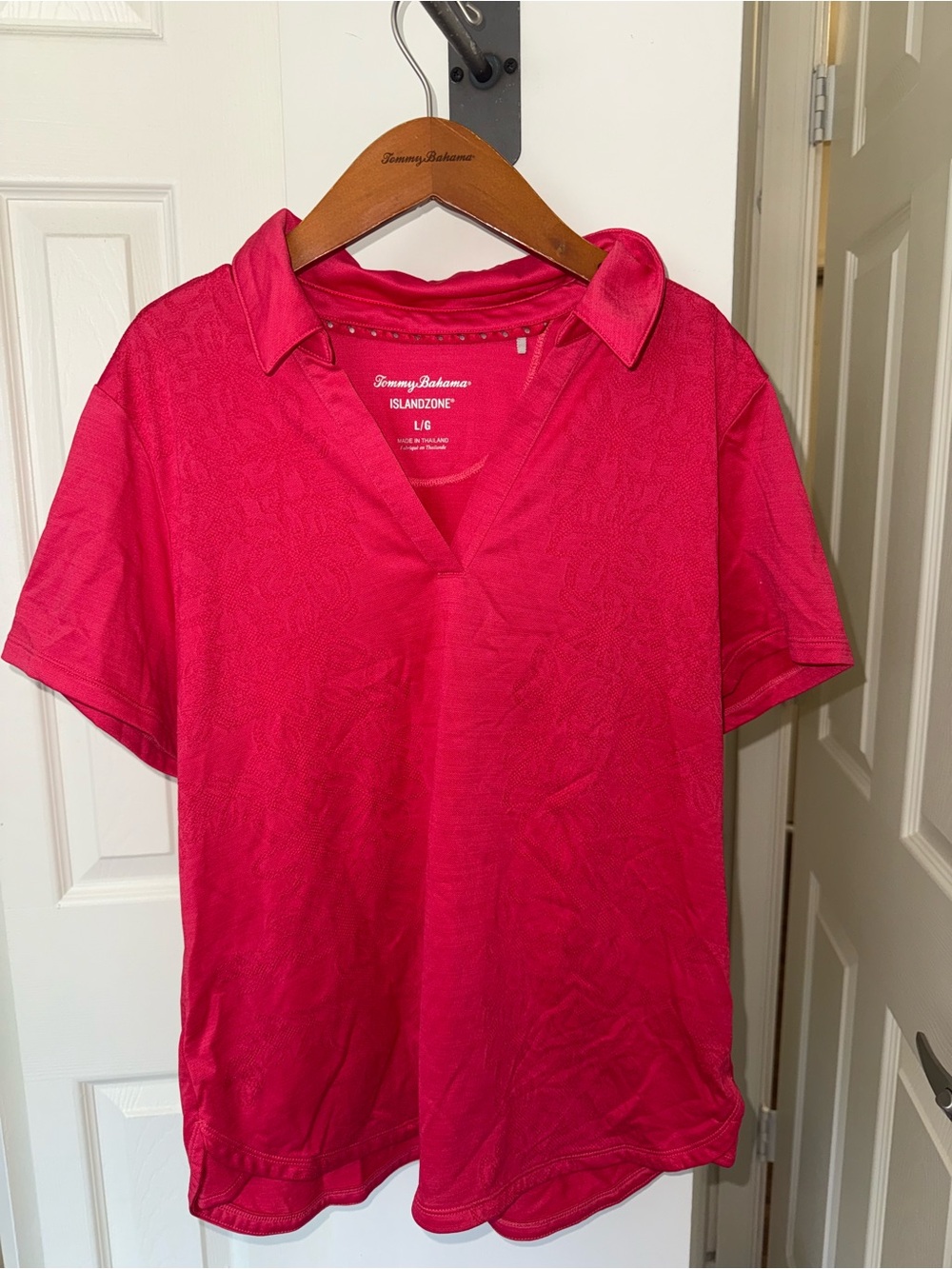Tommy Bahama Dark Hot Pink IslandZone V-Neck Polo